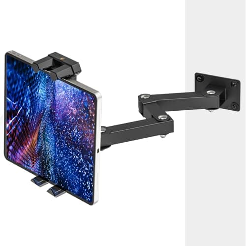 Image of JUBORUI Tablet Wall Mount, iPad Wall Mount with Aluminum Alloy Long Arm, iPad Wall Holder for Business and Home, Tablet Wall Bracket Compatible with 4.7" - 13.5" Tablets