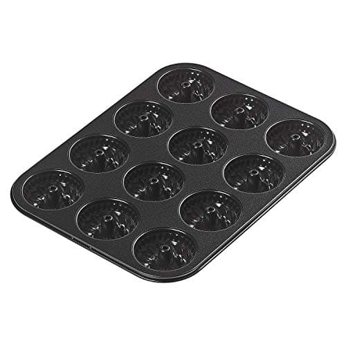 Image of Tala Performance, 12 Cup Mini Decorative Cake Tin, Professional Gauge Carbon Steel with Whitford Eclipse Non-Stick Coating, Cake Pan, Easy Release, 35 x 27cm, Black