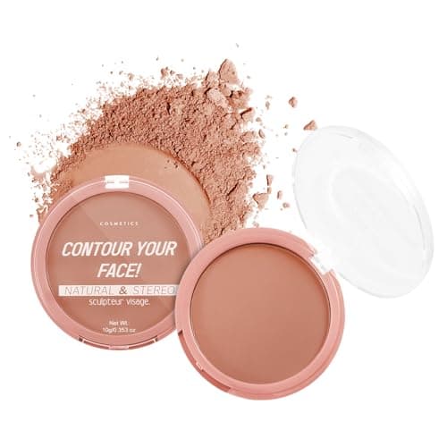 Image of Boobeen 2 Packs Matte Finishing Pressed Powder Contour Palette, Waterproof and Oil-Control Face Contour Bronzer Powder, Non-Caking Natural and Long-Lasting Baked Setting Bronzer Makeup, 5 Colours