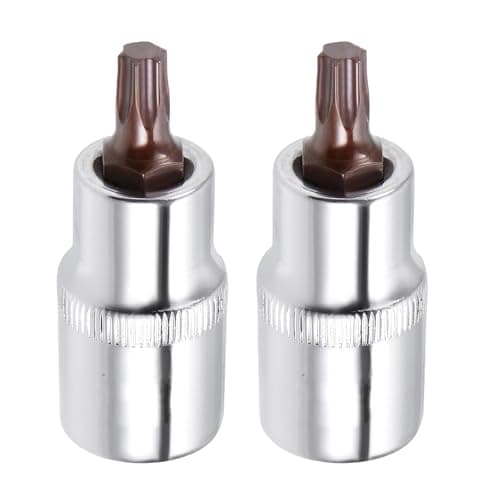 Image of Juttzzei 2PCS Torx Bit Socket Set, 1/2" Drive T40 Torx Bits, Premium S2 Alloy Steel, 60mm Length