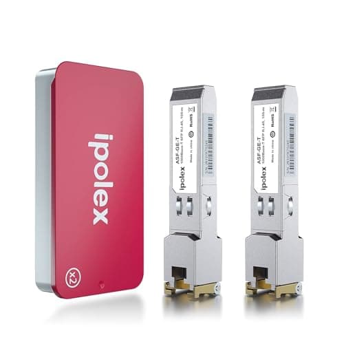 Image of ipolex 1.25G RJ45 Copper SFP Transceiver, 1000Base-T 100m Mini-Gbic Module Compatible with Ubiquiti UF-RJ45-1G, Cisco GLC-T/SFP-GE-T, Meraki MA-SFP-1GB-TX, Mikrotik etc. 2-pack