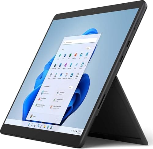 Image of Microsoft Surface Pro 8-13 Inch 2-in-1 Pixel Sense Touch Tablet PC - Black - Intel Core i5-1145G7 8GB RAM 512GB SSD Wi-Fi 6 Windows 11 (Without Keyboard)