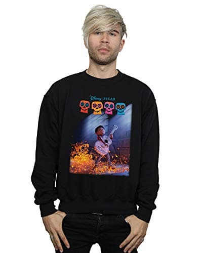 Image of Disney Men's Coco Miguel Playing Guitar Sweatshirt Black XXX-Large