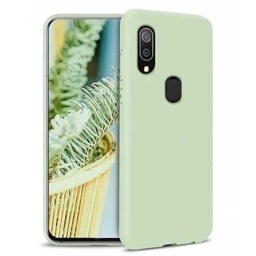Image of MUTOUREN Phone Case Compatible with Samsung Galaxy A20E TPU Liquid Silicone Gel Rubber Soft Cover Anti-Scratch Shockproof Case, Matcha Green