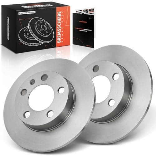 Image of Frankberg Brake Disc Set incl. 2x Discs Rear Solid Ø232mm Compatible with Golf IV 1J1 Fabia II 542 Polo 9A 9N Ibiza IV 6J5 6P1 Replace# 1J0615601C