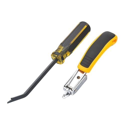 Image of Snorvixre Remover with Ergonomic Grip for Rapid Staple Minimizes Effort Required in Furniture Restoration Metal Staple Remover