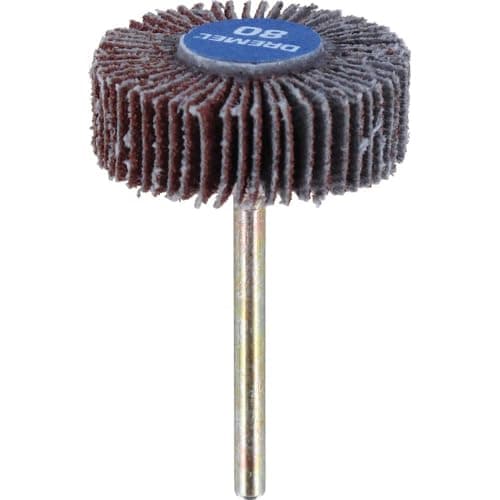 Image of Dremel 502 Flap Wheel (9.5 mm, Grit 80), Rotary Tool Accessory for Sanding, Light Material Removal and Finish Smoothing