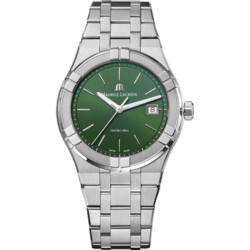 Image of Maurice Lacroix Men's Green Aikon Quartz Watch AI1108-SS002-630-1