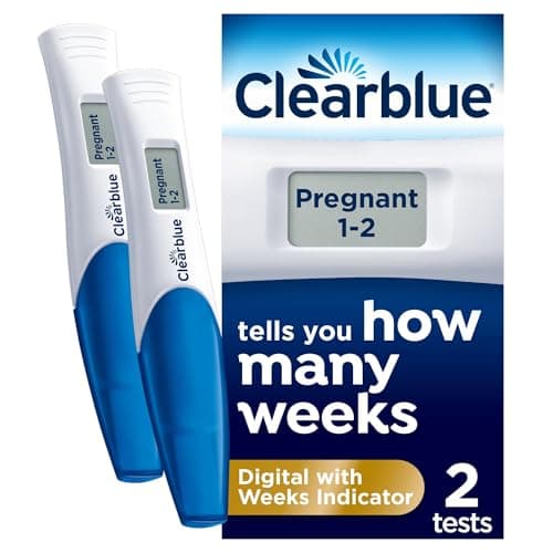 Image of Clearblue Pregnancy Test - Digital with Weeks Indicator, The Only Test That Tells You How Many Weeks, 2 Digital Tests, Packaging May Vary
