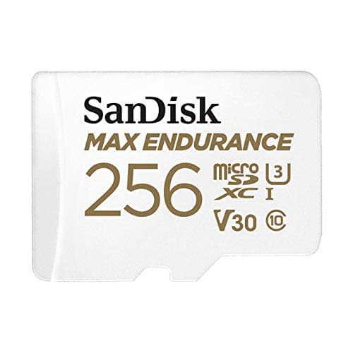 Image of SanDisk 256GB MAX ENDURANCE, microSDXC card, for Dashcams & Home Monitoring + SD adapter up to 120,000 Hours Full HD / 4K videos, up to 100 MB/s, UHS-I, Class 10, U3, V30