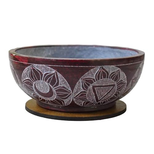 Image of Carved Soapstone Serving,Incense Burner,Cleansing, Burning Sage, Smudge Bowl 5" x 2" -Multipurpose -seven chakra