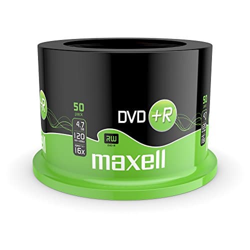 Image of Maxell DVD+R 4.7 GB 16X 120 Min Video - Matt Silver (50 Disk - Spindle)