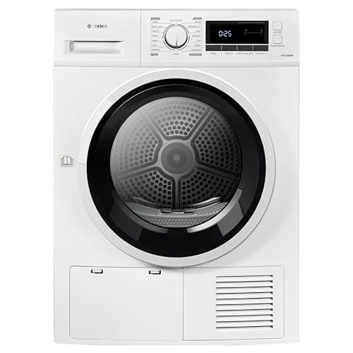 Image of Teknix TKCLED8W 8kg Condenser Tumble Dryer - Freestanding - Top Water Tank - LED Display - 16 Programs - Quick Dry - Reverse Drum - Anticrease Technology, H84.5 x W59.5 x D61.5 (cm)