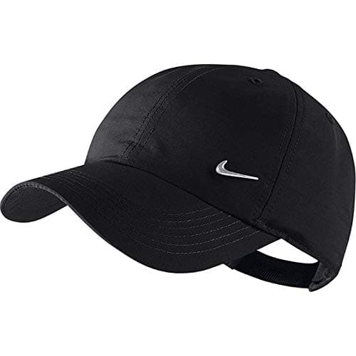 Image of Nike Boys Heritage 86 Metal Swoosh Cap - Black/Metallic Silver, One Size
