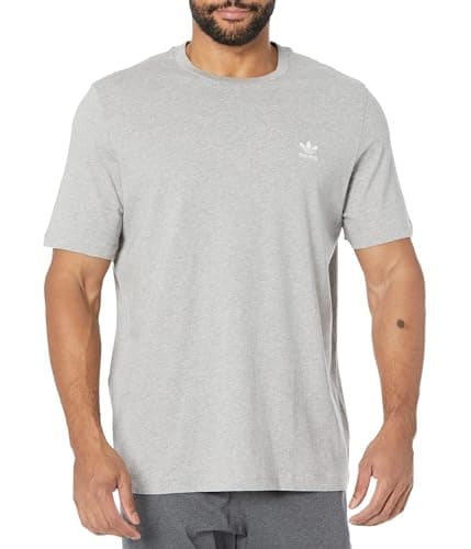 Image of Adidas Originals Men's Trefoil Essentials T-Shirt, Medium Grey Heather, XXL