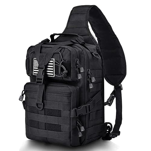 Image of HAOMUK Tactical Sling Bag Pack Military Rover Shoulder Sling Backpack EDC Molle Assault Range Bag Everyday Out Carry Diaper Bag Carry Bag Small