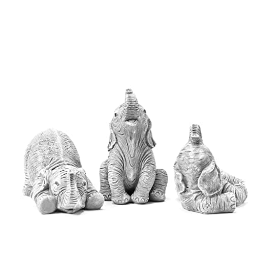 Image of HH Home Hut GARDEN ORNAMENTS LAUGHING ELEPHANTS DECORATIVE OUTDOOR INDOOR