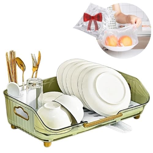 Image of Simple Human Dish Drying Rack - 17" L x 11" W x 6" H, Kitchen Counter Dish Rack, Durable & Space-Saving, Ideal for Dishes & Cups, Effortless Drying Solution