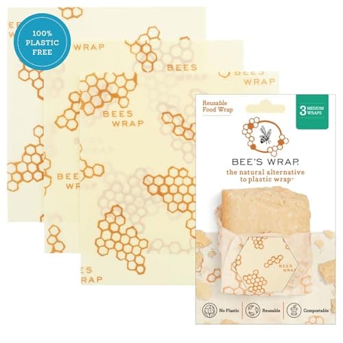 Image of Bee’s Wrap Set of 3 Wraps - Medium (25 x 28 cm), Beige