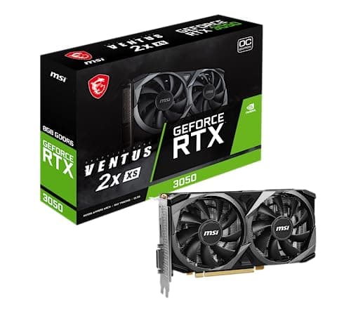 Image of MSI Gaming GeForce RTX 3050 8GB GDRR6 128-Bit HDMI/DP PCIe 4 Torx Twin Fans Ampere OC Graphics Card (RTX 3050 Ventus 2X XS 8G OC)