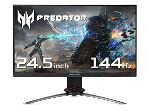 Image of Acer Predator XB253QGPbmiiprzx 25 Inch Full HD Gaming Monitor (IPS Panel, G-SYNC Compatible, 144 Hz, 2ms, HDR 400, Height Adjustable, DP, HDMI, USB Hub, Black)