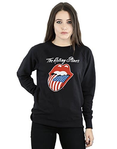 Image of Rolling Stones Women's American Tour 81 Sweatshirt Medium Black