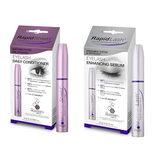 Image of RapidLash Bundle - 1 x RapidShield Eyelash Daily Conditioner, 4 ml & 1 x RapidLash Eyelash Enhancing Serum, 3 ml (Pack of 1)