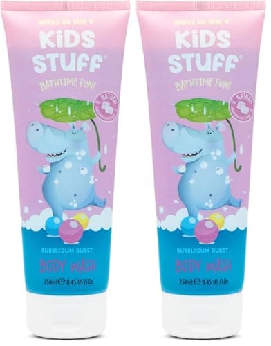 Image of Kids Stuff Bubblegum Burst Body Wash | Fun Bubblegum Scent & Blue Gel Formula | with Nourishing Natural Marshmallow Extract | Dermatologically Tested | Kids Body Wash | Mild & Gentle on Skin | 250ml