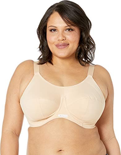 Image of Elomi womens Full Coverage Sport Sports Bra, Beige, 34GG