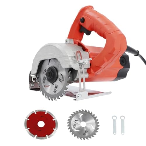 Image of TONFEION Electric Tile Cutter Saw, Handheld Wall Chaser 13000RPM, Dry Stone Cutter Saw, Wood Cutting Machine, Wall Grooving Cutting Machine, Adjustable Angle 0-45°, Maximum Cutting Depth 34mm