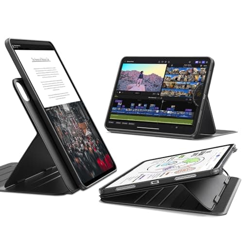 Image of ESR for iPad Pro 13 inch Case M5/M4 (2025/2024), Rotating Case with Removable Magnetic Cover, Adjustable Portrait/Landscape Stand, 9 Standing Angles, Shift Series, Black