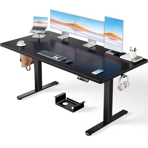 Image of ErGear Electric Standing Desk-160 x 80 cm-100kg Load Capacity Height Adjustable Desk with Advanced Brushless Motor,Quiet Operation, Sturdy Metal Frame,Four-part Tabletop