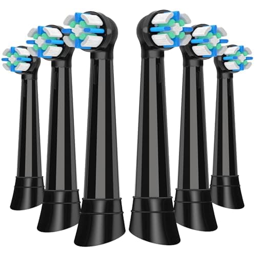 Image of Brush Heads Compatible with Oral B iO Electric Toothbrushes, Pack of 6 Toothbrush Head for iO 2/3/4/5/6/7/8/9/10 Series, Black