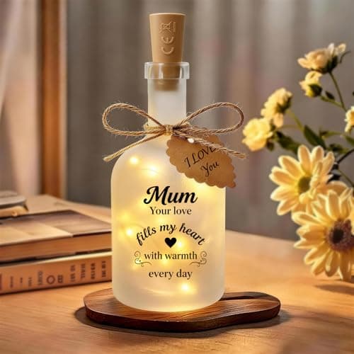 Image of Gifts for Mum - Mum Gifts, LED Bottle Decorative Lights, Birthday Gift for Mum, Mum Birthday, Mum Gift, Mothers Day for Mummy, Mother-in-Law, Stepmother, Luminous Glass Bottle - Romantic