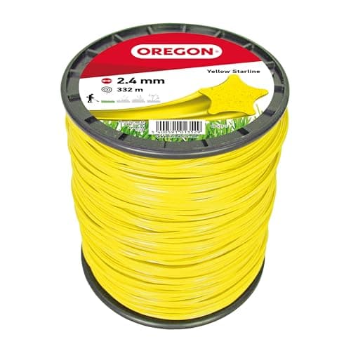 Image of Oregon Yellow Star 2.4mm Strimmer Line, Trimmer Line Tackles Long Grass, Weeds, Edges & Thick Vegetation, Professional Heavy Duty Nylon Strimmer Wire, Fits Most Standard Models 2.4mm x 332m (69-455-Y)