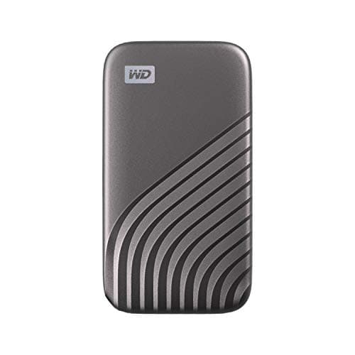 Image of WD 1TB My Passport Portable SSD, External NVMe Solid State Drive, USB-C, up to 1050 MB/s, Works with PC, Xbox and Playstation, 2-meters drop resistance, Space Grey