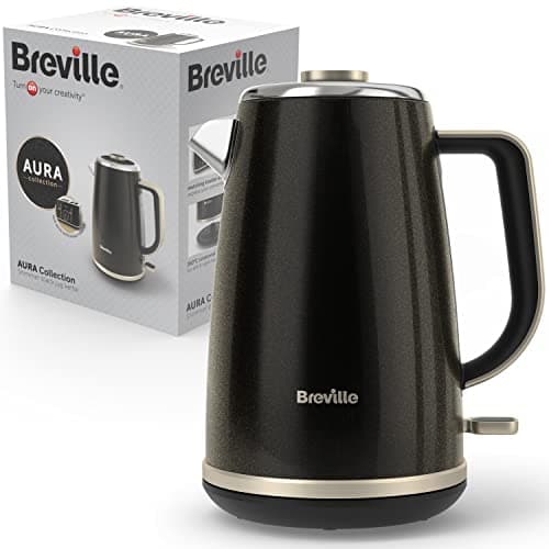 Image of Breville Aura Electric Kettle | 1.7L | 3kW Fast Boil | Shimmer Black [VKT234]