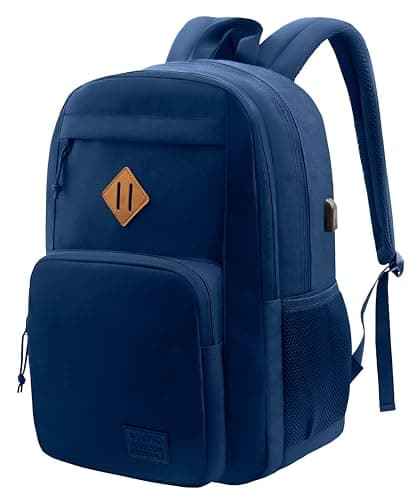 Image of KEOFID Light Weight Travel backpack for Men and Women, Backpack for Work, Large School Bag for College, Water Resistent(NAVY BLUE)