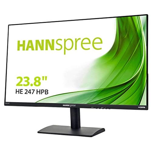 Image of HANNspree HE247HPB 23.8 Inch 1080p Full HD Anti Glare Desktop Monitor with HDMI and VGA Connectivity - Black