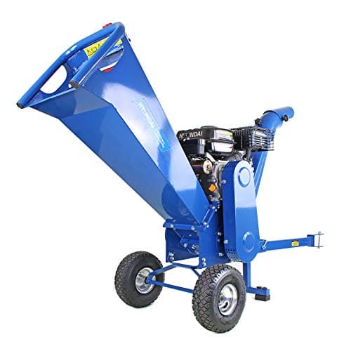 Image of Hyundai 7hp 212cc Electric Start Wood Chipper Garden Shredder 2-blade drum mechanism, Raised ejection chute Compact yet powerful chipper Extra Safe with 3 Year Warranty
