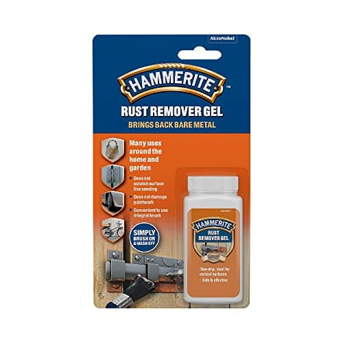 Image of Hammerite Rust Remover Gel Blister. Non Drip Rust Remover for Metal, Rust Converter - Non Damaging to Metal Paint, Suitable for Interior and Exterior - 100ml, Packaging May Vary
