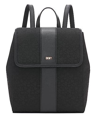 Image of DKNY Women's R31KFR76-XLB-1 Backpack, Black Logo/Black, Black logo/black, One Size