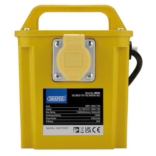 Image of Portable 1.5kVA site transformer 110V, 2 x 16A/110V outlets