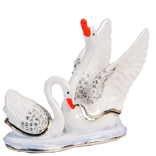 Image of TREASURED TRINKETS Two Swans Trinket Box