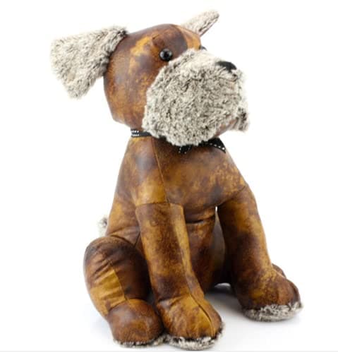 Image of Assorted Doorstop Door Stop Stopper Filled Heavy Doorstop Faux Leather Novelty Wedge (Faux Leather Brown Sitting Dog Doorstop)