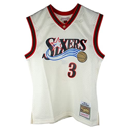 Image of Mitchell & Ness Swingman Jersey Philadelphia 76ers OFF-WHITE Allen Iverson - XXL