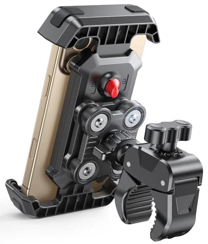 Image of CIRYCASE Motorbike Phone Holder [Upgrade Vibration Dampened], Super Stable Bike Phone Mount, 360° Rotation & Quick Lock Motorcycle Phone Holder Sport Gadget Mount Compatible with 4.7-6.8” Phones