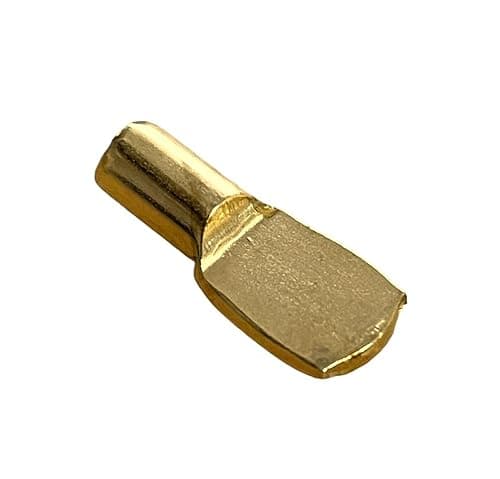 Image of JAM2DAY 12 x Shelf Support Studs Pegs for Standard 5 mm Hole - Strong 60kg Load Capacity… (7mm Spade Type - Brass)