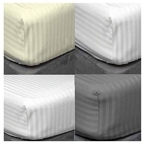 Image of rejuvopedic 500 Thread Count Egyptian Cotton 16" (40cms) Extra Deep Fitted Sheets, Pair Of Pillowcases White