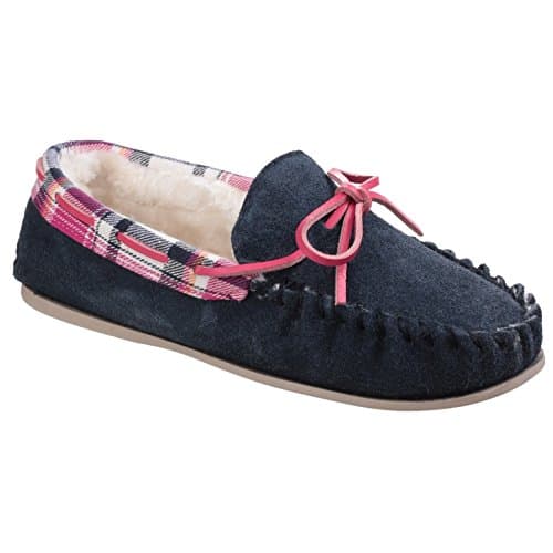 Image of Cotswold Kilkenny Moccasin Slipper Female Navy Size 4